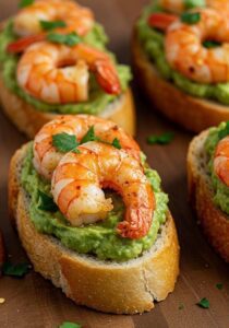 Bruschete cu avocado și creveți – aperitiv rapid și spectaculos